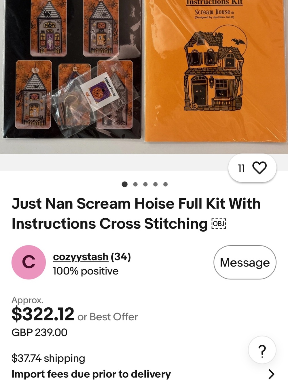 NEW LTD ED Just Nan Scream House, Finishing Instruction Kit & Behind the Scenes - Picture 8 of 8